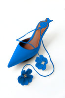 Christin Wu Willow Heels with Morning Glory floral design, stylish high-heeled shoes featuring intricate detailing and elegant craftsmanship.