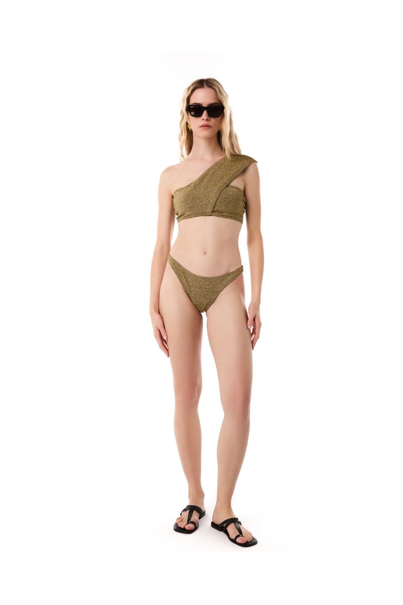 WINGS TOP WITH SALTWATER BOTTOM IN GOLD - CULT MIA