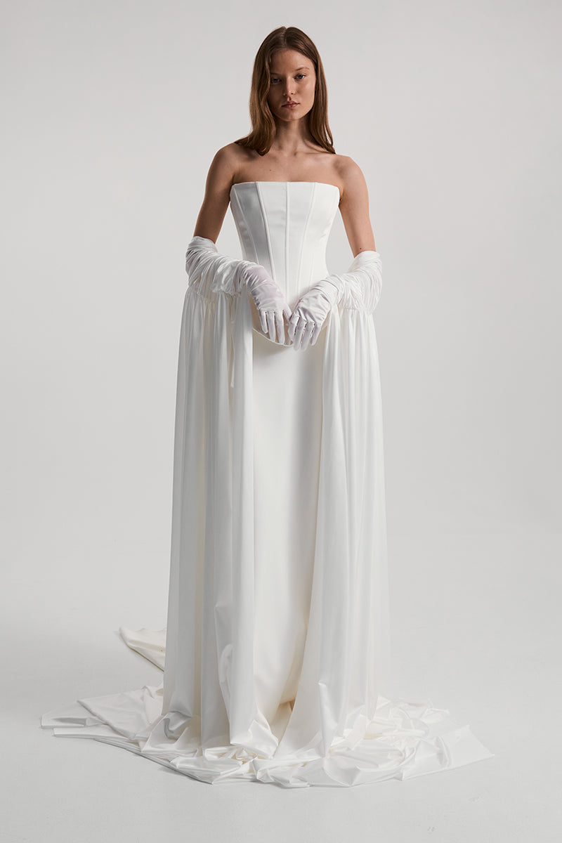 DITA CORSET SATIN IN OFF-WHITE - CULT MIA