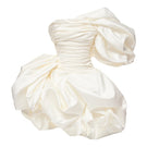 Monetre BISOU Mini Dress Satin in off-white, featuring a stylish satin fabric and a chic, fitted design.