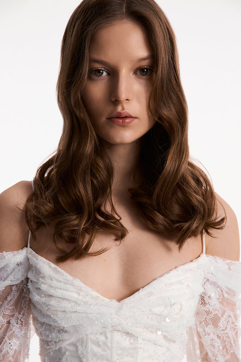CELESTA DRESS SATIN IN WHITE - CULT MIA