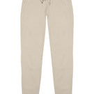 Beige waffle sweatpants by Bassigue, casual pants made from soft, textured fabric with an elastic waistband and relaxed fit.