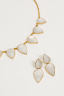 Freya Rose WARRIORESS small necklace with mother of pearl pendant, delicate jewelry piece featuring elegant design and fine craftsmanship.