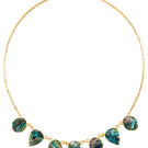 Small WARRIORESS necklace in Paua shell by Freya Rose featuring a delicate pendant on a fine chain.