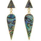 Freya Rose WARRIORESS WONDER earrings featuring vibrant paua shell in a stylish, handcrafted earring design.
