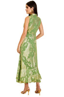 Mestiza New York Waverly midi dress with a flowy silhouette and floral pattern, displayed on a hanger.