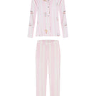 Ellipse Lingerie dreamer pajama pants set with colorful patterned fabric, casual and comfortable sleepwear for women.