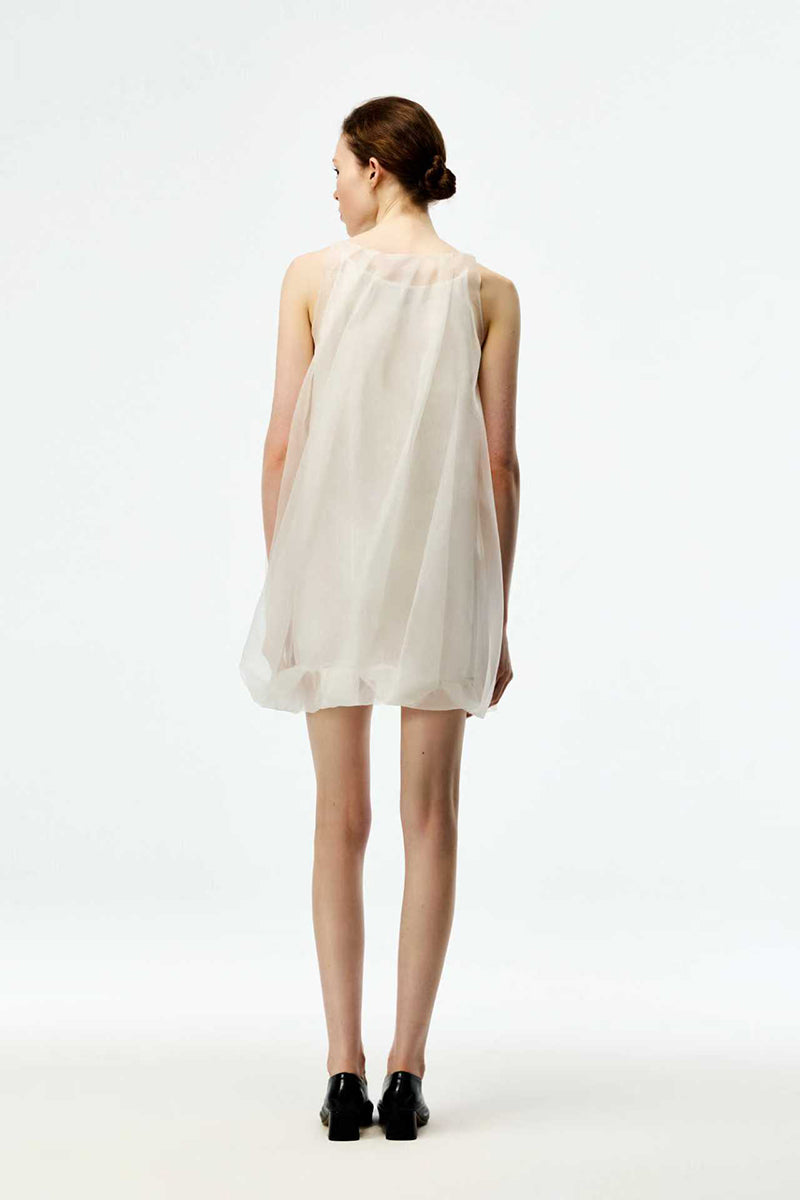cream organza dress Women's Eugene Straight Spaghetti Strap Crinkle Organza Ankle Length Dress 0/1/Customize Cream MEAN BLVD Cream / 1