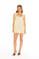 Nana Jacqueline Wendy yellow mini dress with sleeveless design and fitted silhouette, perfect for summer outings.