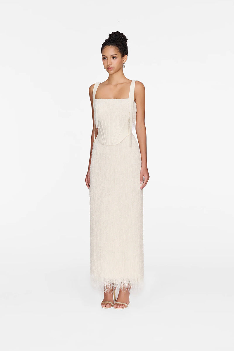 WHITE ANDREA DRESS - CULT MIA
