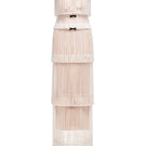 White fringe tube maxi dress by Montsand featuring a flowy silhouette and stylish fringe detailing, perfect for summer occasions.