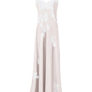 Pink Windy women's silk nightdress by MANITO, flowing maxi dress with elegant, soft fabric and delicate design.