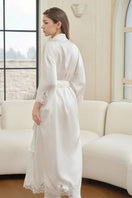 Elegant Windy women's silk robe by MANITO, featuring smooth fabric and intricate design, perfect for luxurious loungewear.