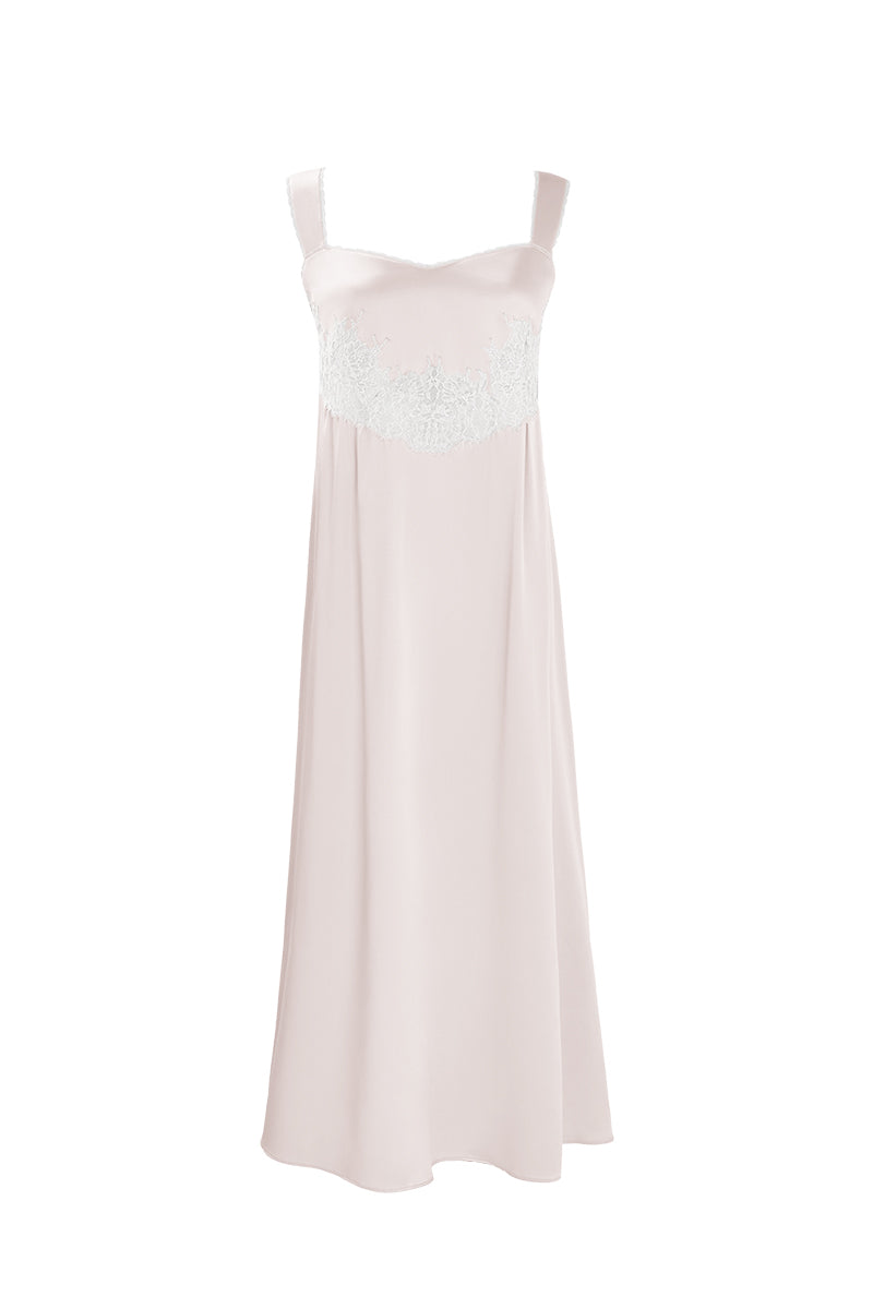 WINDY WOMEN'S SILK WIDE-STRAP NIGHTDRESS