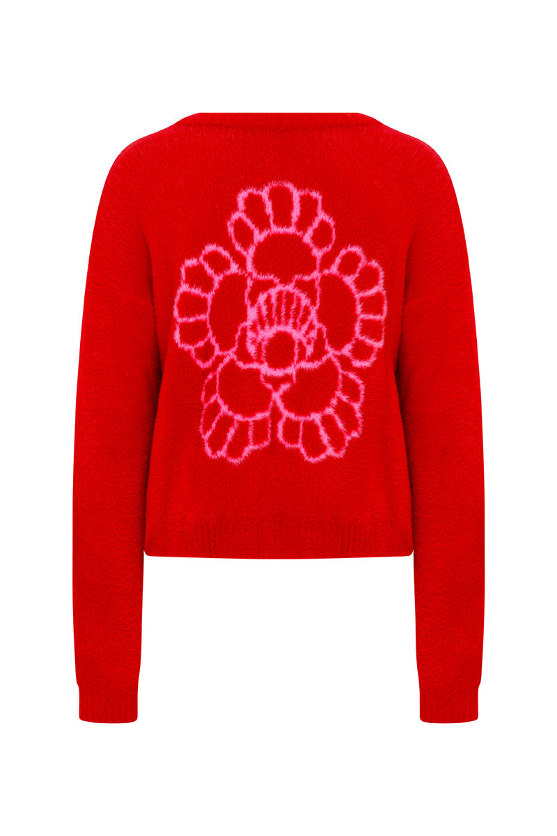 HOT ROSEBERRY OVERSIZE ICONIC KNIT - CULT MIA