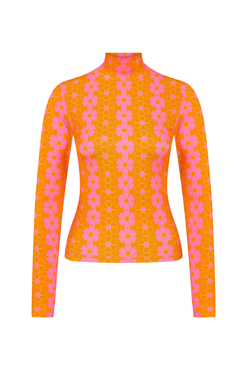 BLOOMING SUNSET ORANGE TOP - CULT MIA
