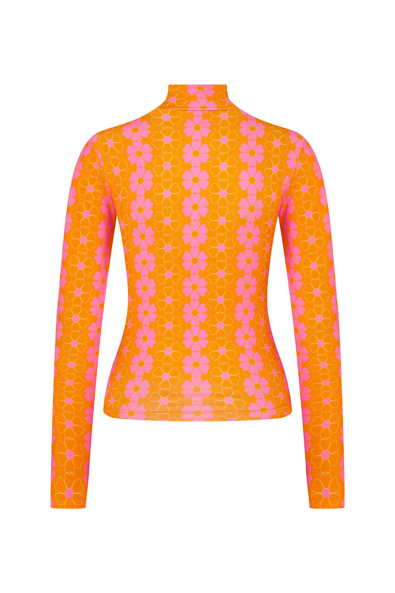 BLOOMING SUNSET ORANGE TOP - CULT MIA