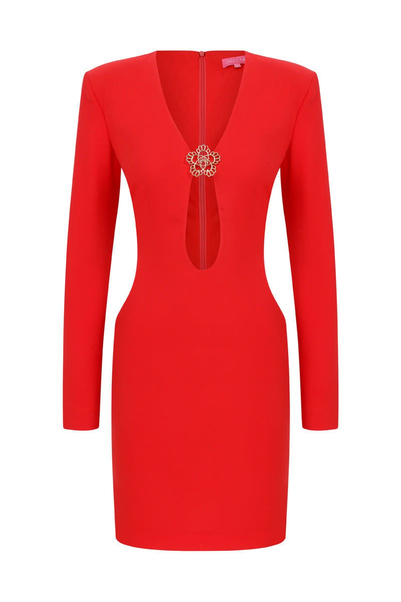 CHERRY BLISS OPEN-WAIST MINI DRESS - CULT MIA