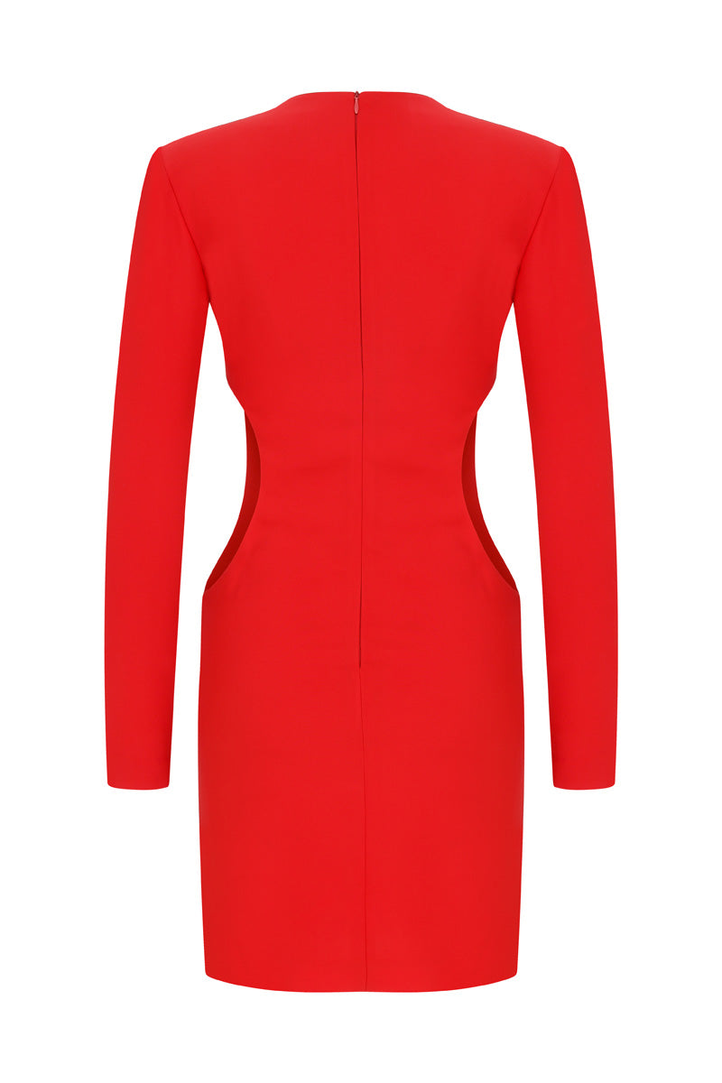 CHERRY BLISS OPEN-WAIST MINI DRESS - CULT MIA