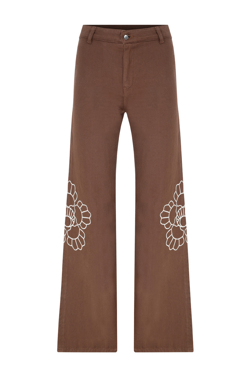 ICONIC EMBLEM TOFFEE JEANS - CULT MIA