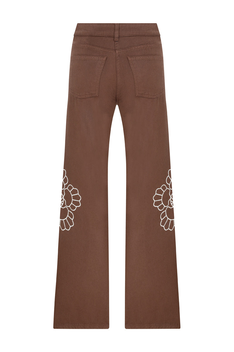 ICONIC EMBLEM TOFFEE JEANS - CULT MIA