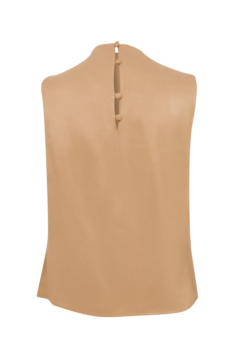 Tagg silky satin draped blouse, elegant tops with smooth satin fabric and stylish draped design, perfect for sophisticated casual wear.
