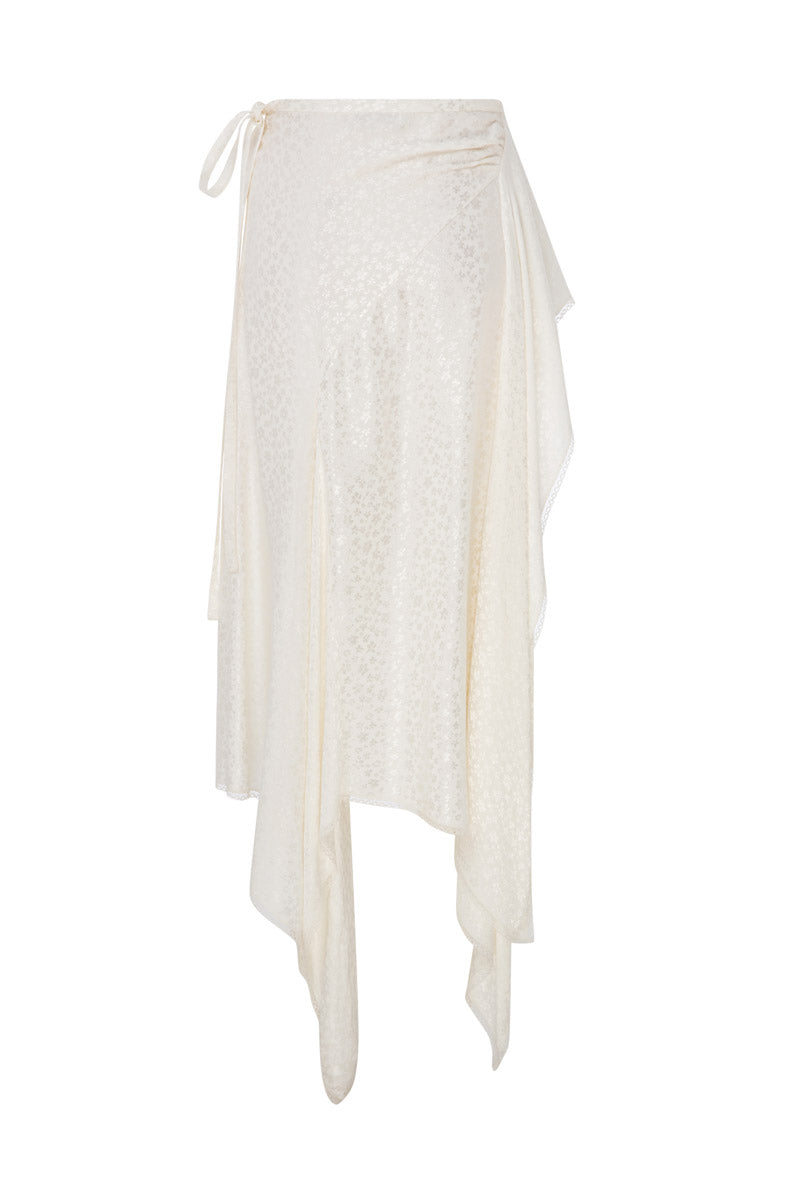 ASYMMETRICAL JACQUARD SKIRT - CULT MIA