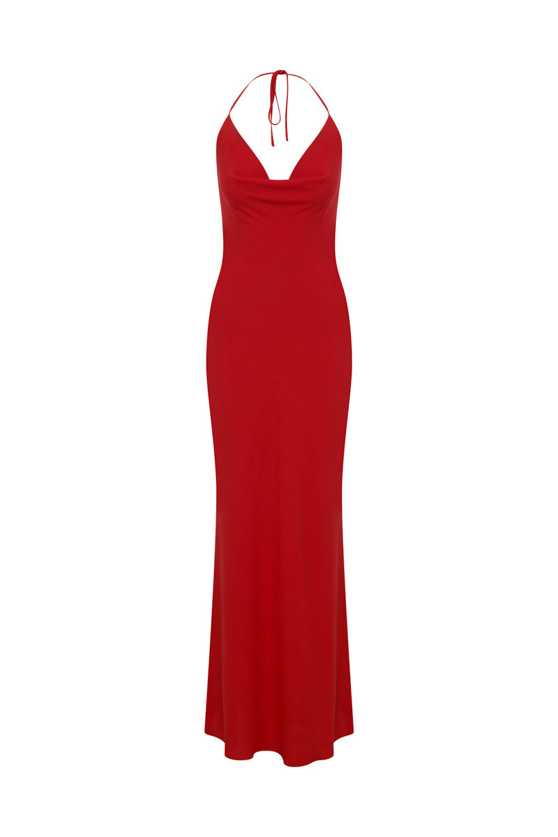 BIAS CUT DRESS WITH SASH DETAIL - CULT MIA