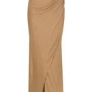TAGG wrapped midi skirt in flowing fabric, showcasing its elegant design and versatile length for stylish everyday wear.