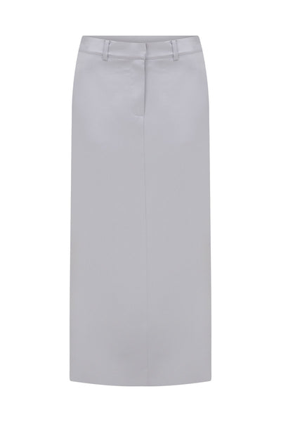 STRUCTURED SILVER SATIN SKIRT | CULT MIA | TAGG