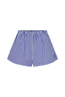 TAGG poplin gingham boxer shorts with lace trim, featuring a comfortable fit and stylish checkered pattern.