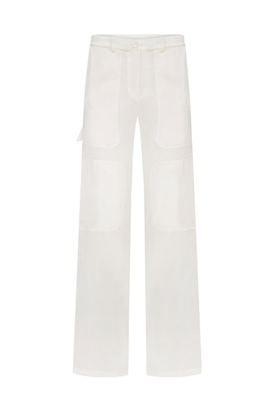 SATIN CARGO PANTS WITH EMBROIDERY | CULT MIA | TAGG