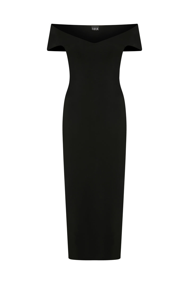 BLACK TUBE MAXI DRESS - CULT MIA