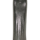 Tagg metallic mid-rise maxi skirt with a flowing fabric and shiny silver finish, styled for a trendy, elegant look.