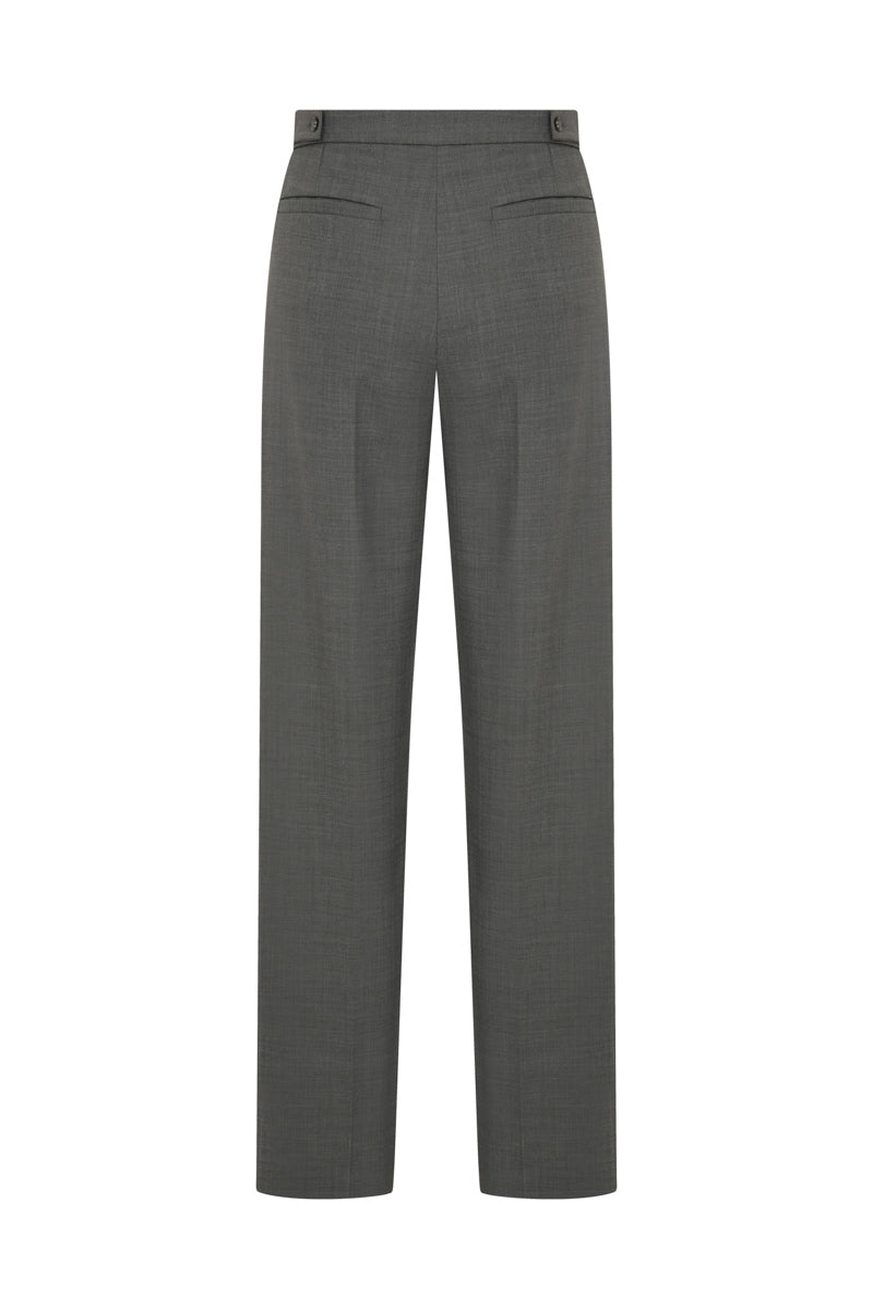 GRAY PLEATED PANTS - CULT MIA