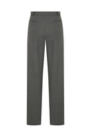 Gray pleated pants by TAGG, featuring a tailored fit with sharp pleats and a classic waistband, displayed on a neutral background.