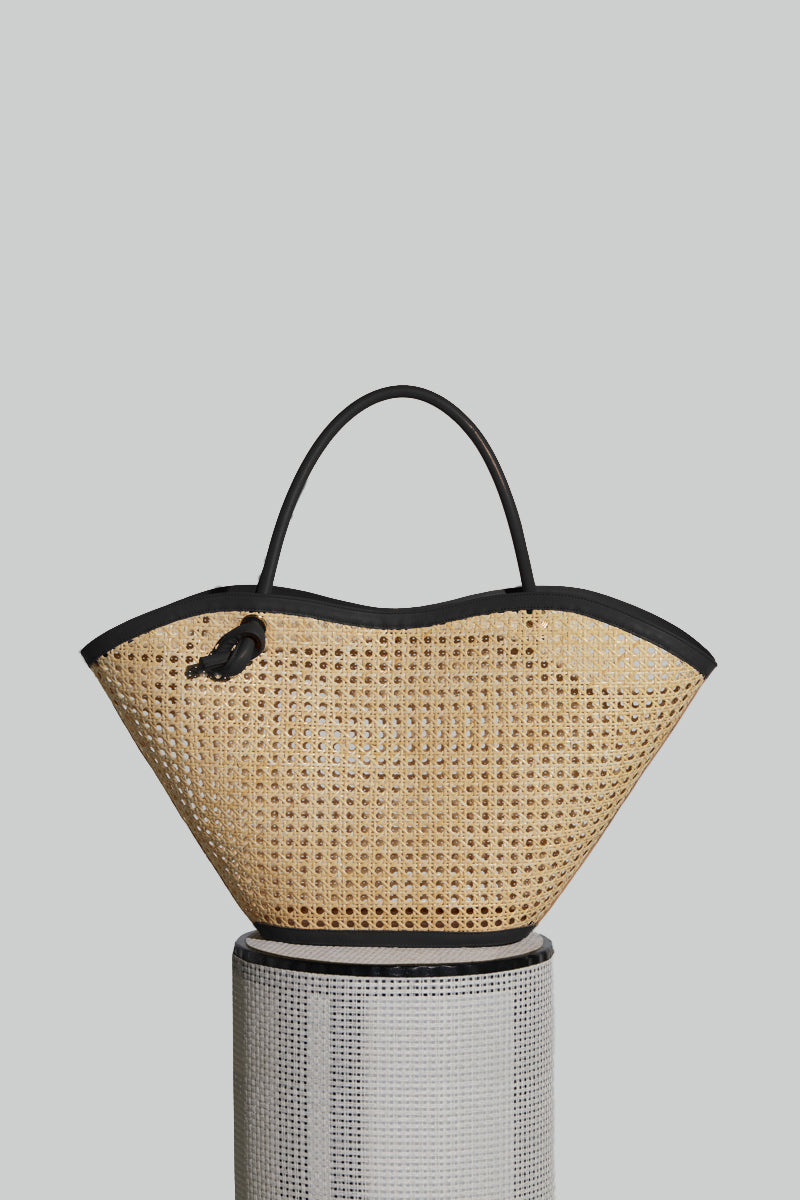 Black XL Cella Chair shoulder bag by Folklore The Label, featuring a sleek design and structured silhouette.