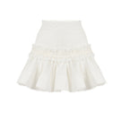AISA pearl mini skirt with a sleek, shiny fabric and elegant design, perfect for stylish everyday wear.