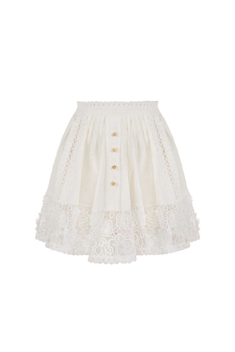 AISA mini skirt in black, fitted high-waisted design, displayed on a mannequin, showcasing trendy fashion for women.