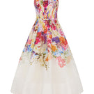 AISA Anemone midi dress featuring a flowy silhouette, floral pattern, and midi length, perfect for stylish daytime wear.