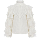 AISA pearl shirt, stylish button-up shirt with pearl details, in a light color, displayed on a mannequin.