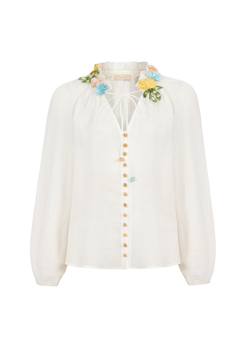 AISA ALINE shirt in a stylish design, featuring a classic shirt style with detailed fabric visible on the front.