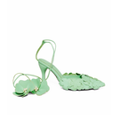 Side view of Christin Wu Yeesha heels showcasing stylish high-heeled footwear with elegant design and ankle strap.