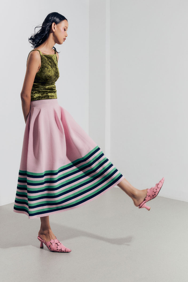 Christin Wu YEMIMA heels worn in a lifestyle setting, showcasing stylish high-heeled shoes with elegant design and heel height.