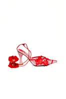 Side view of Christin Wu YICHELLE heels showcasing stylish women's high-heeled shoes with sleek design.