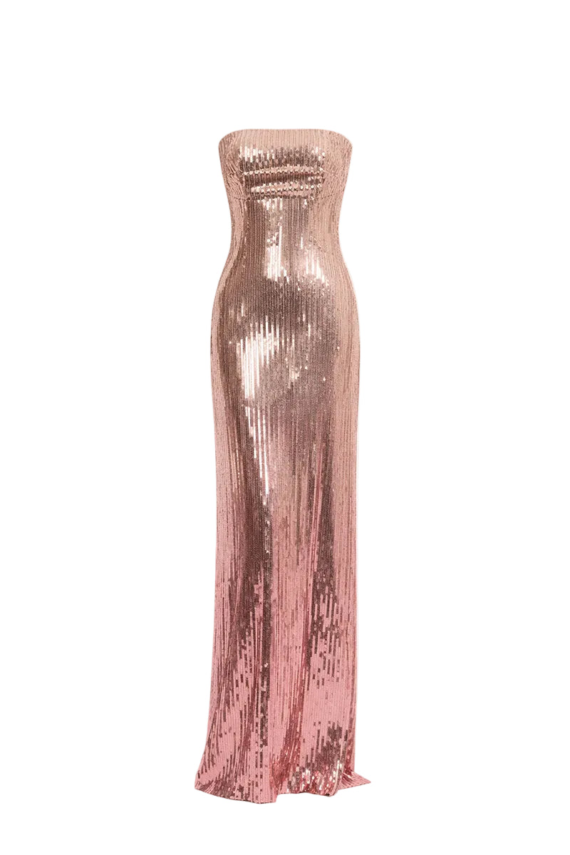 HACCHIC COUTURE SEQUIN MIDI DRESS IN ROSE | Cult Mia HACCHIC COUTURE SEQUIN MIDI DRESS IN ROSE | Cult Mia