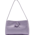 Chictopia silk top handle bag in lilac with a sleek design, featuring a structured shape and elegant top handle.