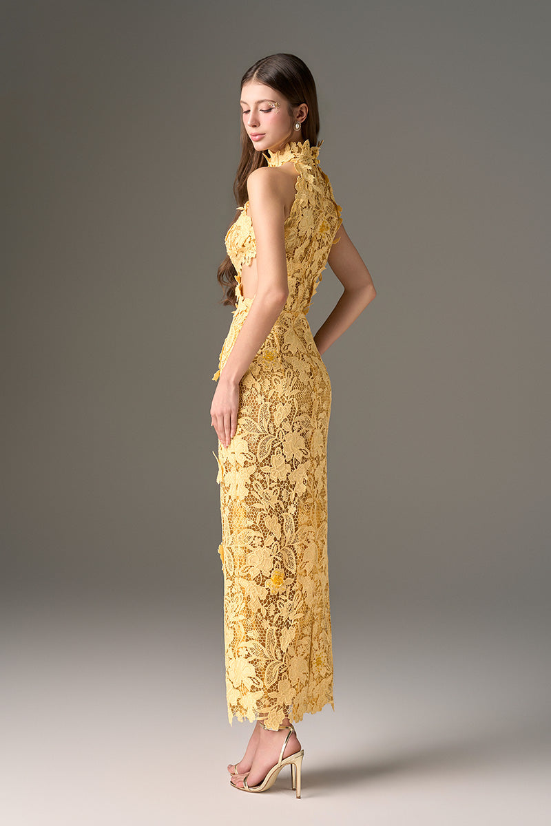 CULT MIA X I.H.F STUDIO FLORAL GARDEN YELLOW LACE DRESS | CULT MIA | I.H.F Studio CULT MIA X I.H.F STUDIO FLORAL GARDEN YELLOW LACE DRESS | CULT MIA | I.H.F Studio