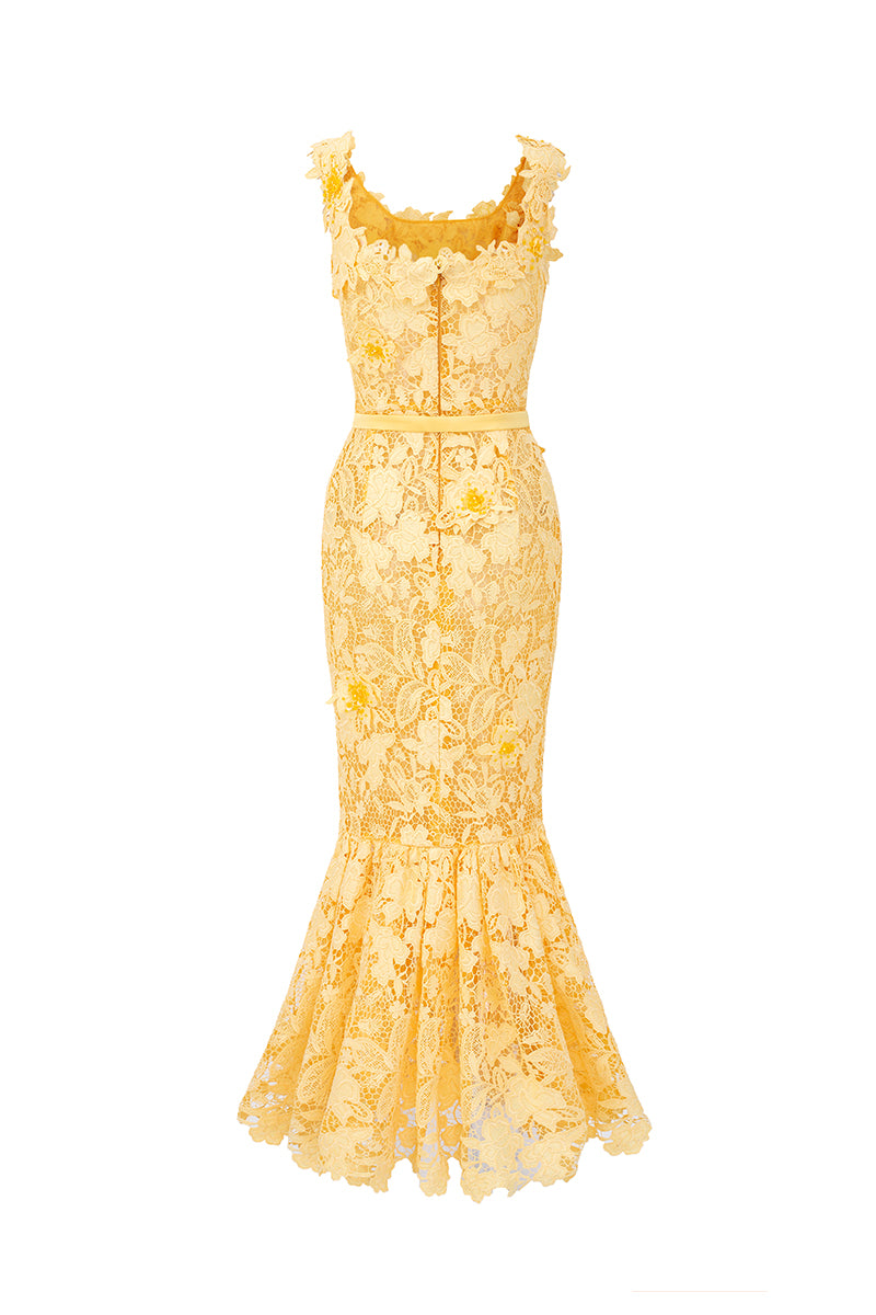 yellow mermaid midi dress Soli Midi Dress - Yellow | Stylish DRESSES