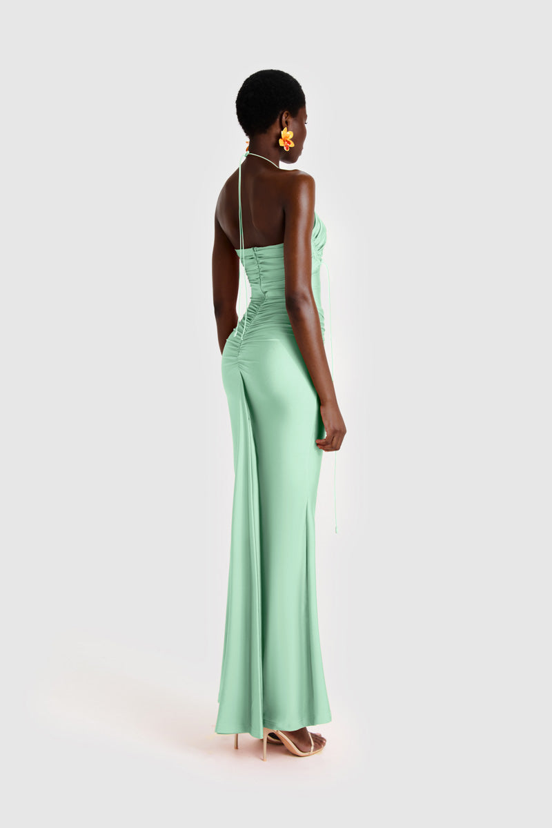 BBXBRAND Yumaya Maxi dress in Lagoon, flowing maxi dress with vibrant blue-green lagoon color, perfect for summer wear.